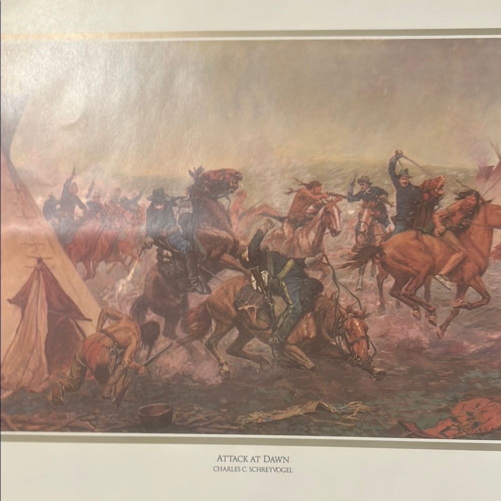 Attack at Dawn by Charles Schreyvogel Art Print